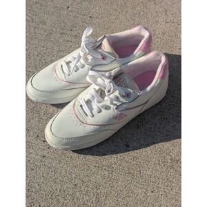 Vintage L.A. Gear White Leather Running Shoes Sneakers Women's Size 9 Hip-Hop